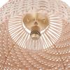 imageGLOBE Electric 65790 1Light Flush Mount Ceiling Light Matte Brass Cream Rattan ShadeArtessa