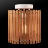 imageGLOBE Electric 65790 1Light Flush Mount Ceiling Light Matte Brass Cream Rattan ShadeBali