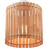 imageGLOBE Electric 65790 1Light Flush Mount Ceiling Light Matte Brass Cream Rattan ShadeBali