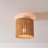 imageGLOBE Electric 65790 1Light Flush Mount Ceiling Light Matte Brass Cream Rattan ShadeBali