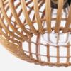 imageGLOBE Electric 65790 1Light Flush Mount Ceiling Light Matte Brass Cream Rattan ShadeFitz