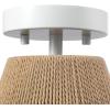 imageGLOBE Electric 65790 1Light Flush Mount Ceiling Light Matte Brass Cream Rattan ShadeGrant
