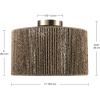 imageGLOBE Electric 65790 1Light Flush Mount Ceiling Light Matte Brass Cream Rattan ShadeLulu