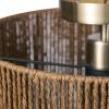 imageGLOBE Electric 65790 1Light Flush Mount Ceiling Light Matte Brass Cream Rattan ShadeLulu