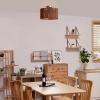 imageGLOBE Electric 65790 1Light Flush Mount Ceiling Light Matte Brass Cream Rattan ShadeLulu