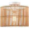 imageGLOBE Electric 65790 1Light Flush Mount Ceiling Light Matte Brass Cream Rattan ShadeOcean