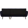 imageNovogratz 2276629N Brittany Sofa Blue Linen Sectional FutonBlue Linen
