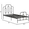 imageNovogratz 4462019N Boutique Olivia Metal Twin Size Frame Black and Gold BedBlack