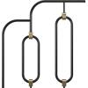 imageNovogratz 4462019N Boutique Olivia Metal Twin Size Frame Black and Gold BedBlack