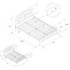 imageNovogratz Bushwick King Bed Frame Metal with Slightly Triangular Headboard Inset Spindles Adjustable Base for Storage No Box Spring Needed Gunmetal GreyBlack