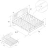 imageNovogratz Bushwick King Bed Frame Metal with Slightly Triangular Headboard Inset Spindles Adjustable Base for Storage No Box Spring Needed Gunmetal GreyGunmetal Gray