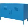 imageNovogratz Cache 2 Door Metal Locker Accent Storage Cabinet Blue