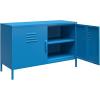 imageNovogratz Cache 2 Door Metal Locker Accent Storage Cabinet Blue