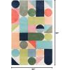 imageNovogratz Delmar Collection Wright Area Rug Multicolor 36quot x 56quot Size Mat for Living Room Bedroom Bathroom Nursery Hallways and Home OfficeRectangular