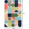 imageNovogratz Delmar Collection Wright Area Rug Multicolor 36quot x 56quot Size Mat for Living Room Bedroom Bathroom Nursery Hallways and Home OfficeRectangular