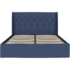 imageNovogratz Her Majesty Lift Up Storage Bed Frame Queen Blue Linen