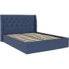 imageNovogratz Her Majesty Lift Up Storage Bed Frame Queen Blue Linen