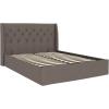 imageNovogratz Her Majesty Lift Up Storage Bed Frame Queen Light Gray Linen