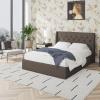 imageNovogratz Her Majesty Lift Up Storage Bed Frame Queen Light Gray Linen