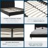imageNovogratz Her Majesty Tufted Upholstered Bed Frame Full Pink LinenBlack