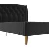 imageNovogratz Her Majesty Tufted Upholstered Bed Frame Full Pink LinenBlack