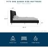 imageNovogratz Her Majesty Tufted Upholstered Bed Frame Full Pink LinenBlack