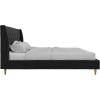 imageNovogratz Her Majesty Tufted Upholstered Bed Frame Full Pink LinenBlack