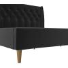 imageNovogratz Her Majesty Tufted Upholstered Bed Frame Full Pink LinenBlack