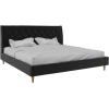 imageNovogratz Her Majesty Tufted Upholstered Bed Frame Full Pink LinenBlack