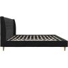 imageNovogratz Her Majesty Tufted Upholstered Bed Frame Full Pink LinenBlack