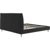 imageNovogratz Her Majesty Tufted Upholstered Bed Frame Full Pink LinenBlack