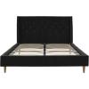 imageNovogratz Her Majesty Tufted Upholstered Bed Frame Full Pink LinenBlack