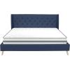 imageNovogratz Her Majesty Tufted Upholstered Bed Frame Full Pink LinenBlue Linen