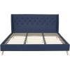 imageNovogratz Her Majesty Tufted Upholstered Bed Frame Full Pink LinenBlue Linen