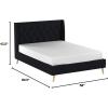 imageNovogratz Her Majesty Tufted Upholstered Bed Frame Full Pink LinenBlue Linen