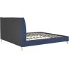 imageNovogratz Her Majesty Tufted Upholstered Bed Frame Full Pink LinenBlue Linen