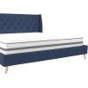 imageNovogratz Her Majesty Tufted Upholstered Bed Frame Full Pink LinenBlue Linen
