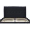 imageNovogratz Her Majesty Tufted Upholstered Bed Frame Full Pink LinenBlue Linen