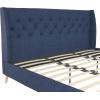 imageNovogratz Her Majesty Tufted Upholstered Bed Frame Full Pink LinenBlue Linen
