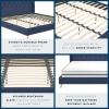 imageNovogratz Her Majesty Tufted Upholstered Bed Frame Full Pink LinenBlue Linen