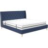 imageNovogratz Her Majesty Tufted Upholstered Bed Frame Full Pink LinenBlue Linen