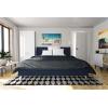imageNovogratz Her Majesty Tufted Upholstered Bed Frame Full Pink LinenBlue Linen