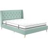 imageNovogratz Her Majesty Tufted Upholstered Bed Frame Full Pink LinenGreen