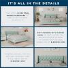 imageNovogratz Her Majesty Tufted Upholstered Bed Frame Full Pink LinenGreen