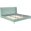 imageNovogratz Her Majesty Tufted Upholstered Bed Frame Full Pink LinenGreen