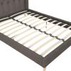 imageNovogratz Her Majesty Tufted Upholstered Bed Frame Full Pink LinenGrey