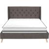 imageNovogratz Her Majesty Tufted Upholstered Bed Frame Full Pink LinenGrey