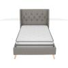 imageNovogratz Her Majesty Tufted Upholstered Bed Frame Full Pink LinenGrey