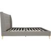 imageNovogratz Her Majesty Tufted Upholstered Bed Frame Full Pink LinenGrey