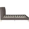 imageNovogratz Her Majesty Tufted Upholstered Bed Frame Full Pink LinenGrey